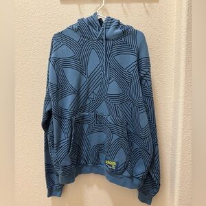Adidas Men's Hoody in Blue with Graphic Design